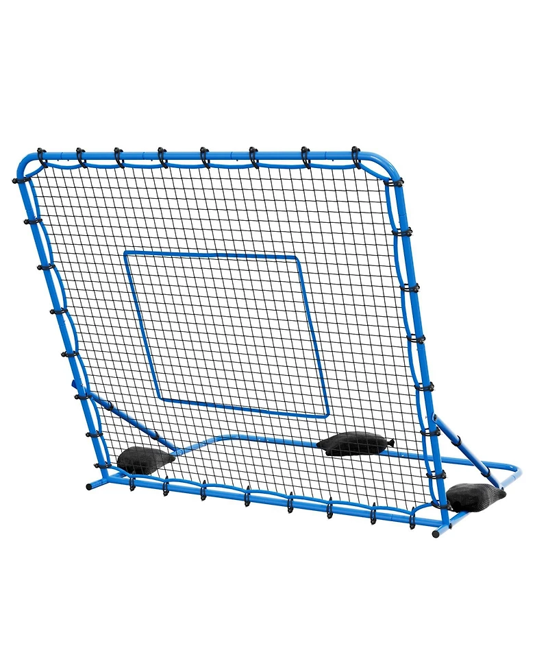 Hongge Quick-Switch Angle Soccer Rebounder 7 x 6 ft Heavy Duty Iron Frame Training Net for Teens and Adults