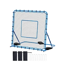 Hongge Quick-Switch Angle Soccer Rebounder 7 x 6 ft Heavy Duty Iron Frame Training Net for Teens and Adults