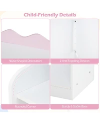 Hongge Kids Dress Up Closet Organizer with Six Storage Cubes
