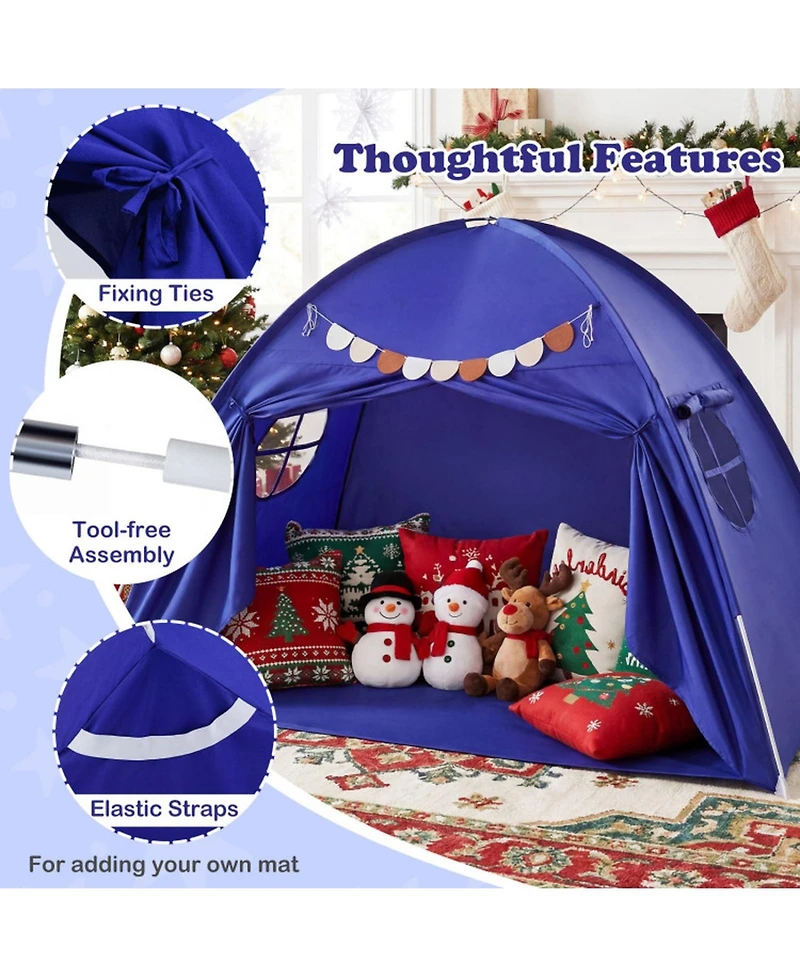 Hongge Two Windows Twin Bed Canopy Tent, 2-Piece, Ages 3+