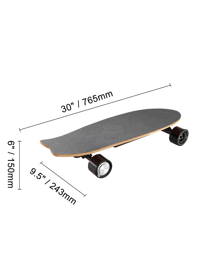 Hongge Electric Skateboard Longboard with Remote Reaching 13.7 mph and 7.5 Mile Range for Adults and Teens