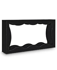 Sugift 63 in 2-Tier Narrow Entryway Console Table with Wavy Edge Storage Shelf