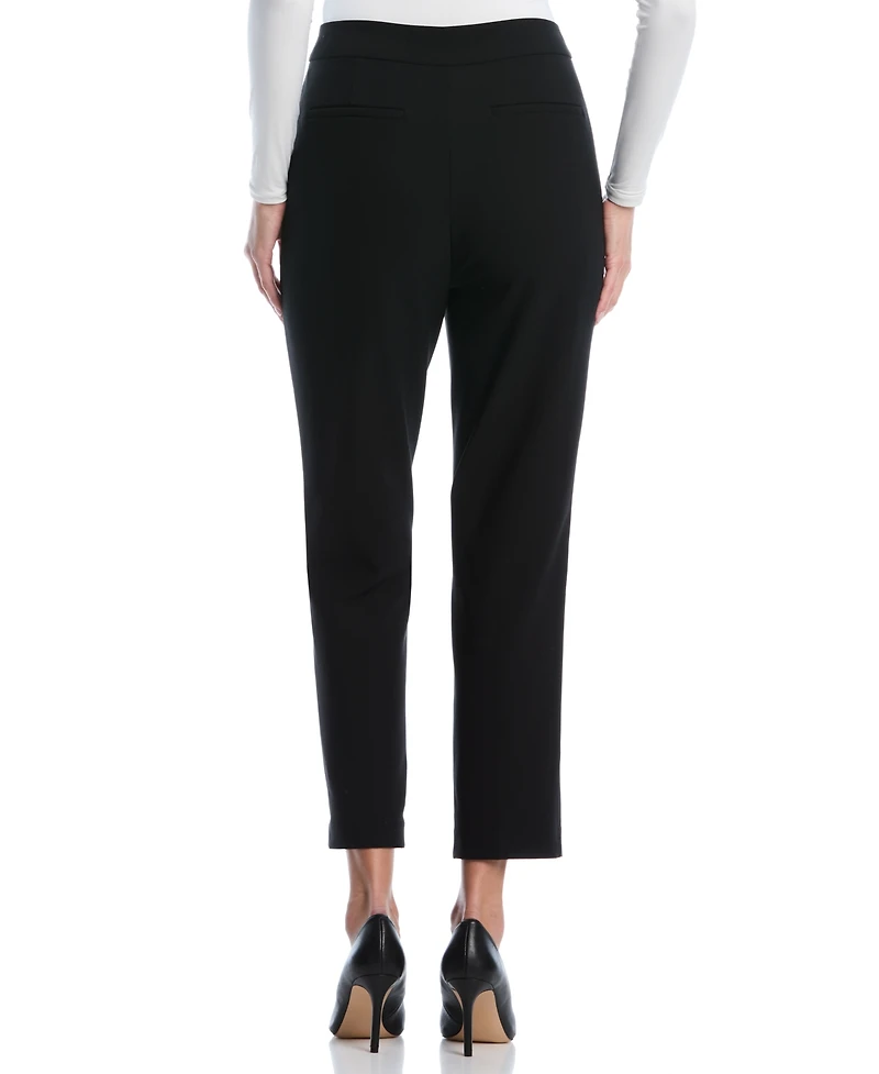 Rafaella Petite Extended Tab Straight-Leg Ankle Pants