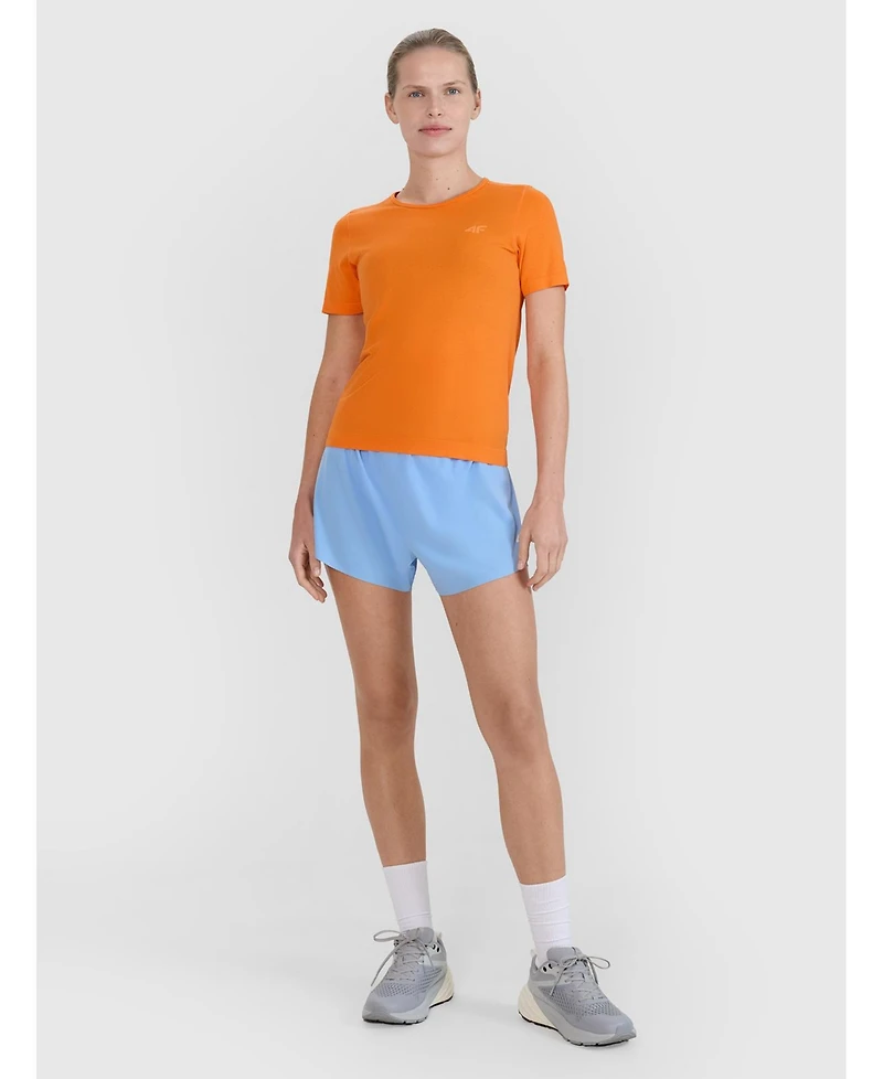 4F Women's Running Interlock-Knit Short-Sleeve Crewneck T-Shirt