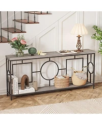 Slickblue Modern 2-Tier Console Table with Storage for Hallway