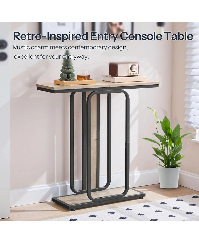 Slickblue Modern 29.5" 2-Tier Narrow Entryway Table for Hallway and Living Room