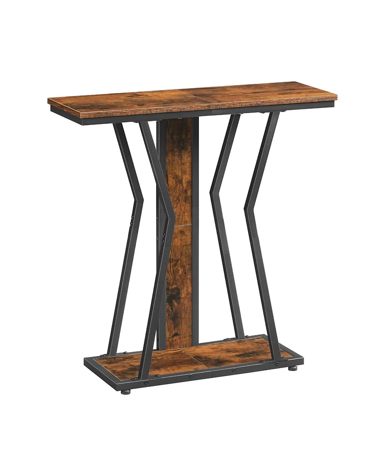 Slickblue Modern Narrow Console Table 29.5 Inch with 2-Tier Open Storage