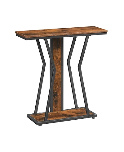 Slickblue Modern Narrow Console Table 29.5 Inch with 2-Tier Open Storage