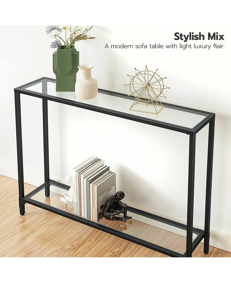 Slickblue 39.4-Inch Entryway Console Table with Durable Metal Frame