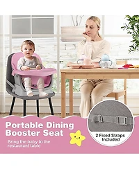 Gouun Baby Baby 16-in-1 Convertible High Chair with Activity Center and Rotating Booster Seat