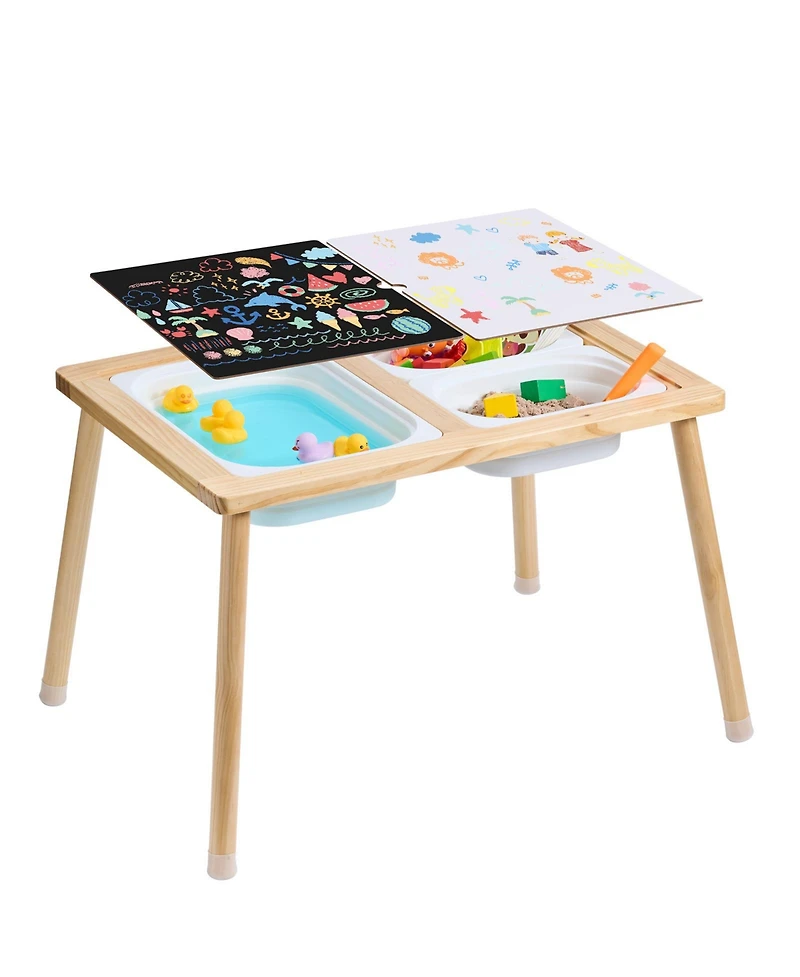 Hongge Wooden Sensory Activity Table, Ages 3-6