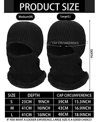 Piscifun 4 Pack Winter Balaclava Face Mask Knitted Fleece Thermal Cold Weather Outdoor Gear
