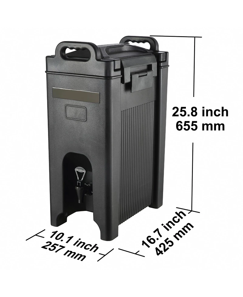 Sugift 5 Gallon Insulated Beverage Dispenser Food-Grade Ldpe Hot and Cold Server with 0.9 in Pu Layer