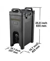 Sugift 5 Gallon Insulated Beverage Dispenser Food-Grade Ldpe Hot and Cold Server with 0.9 in Pu Layer