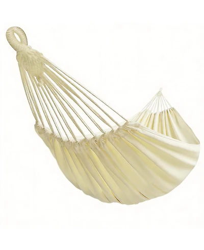 Aofar Brazilian Double Hammock Patio Porch Garden Lounging