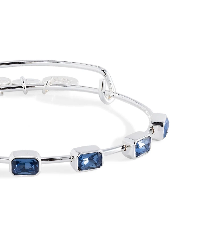 Alex and Ani September Birthstone Emerald Cut Bangle