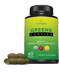 Sunergetic Superfood Tablets with Fruits, Vegetables and Herbs, 60 Count