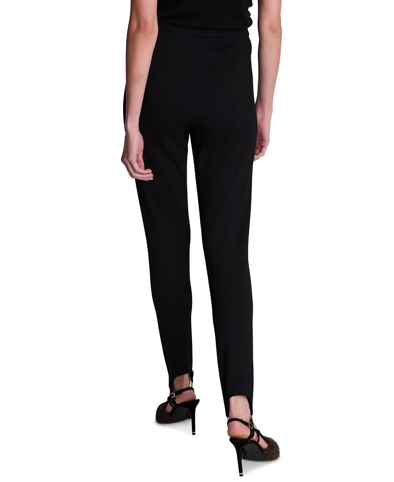 Kenneth Cole Women's Hollywood Waist Stirrup High-Waist Wide-Leg Scuba Suede Leggings