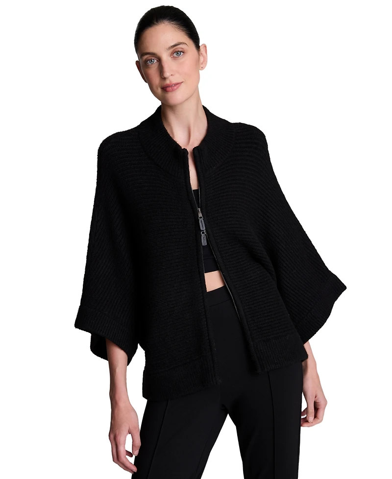 Kenneth Cole Women's Dolman-Sleeve Full-Zip Cardigan Sweater