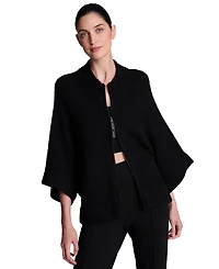 Kenneth Cole Women's Dolman-Sleeve Full-Zip Cardigan Sweater