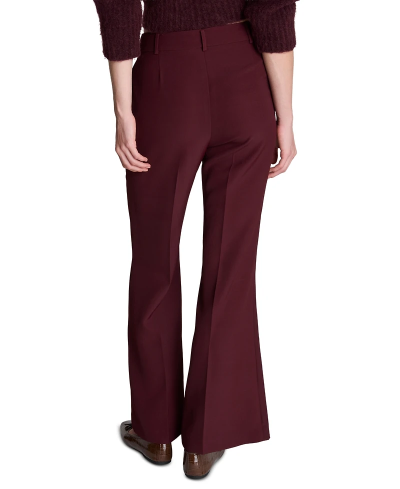 Kenneth Cole Women's Faux Leather High-Rise Wide-Leg Pintuck Pants