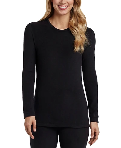 Cuddl Duds Women's Fleecewear Stretch Long-Sleeve Crewneck Top