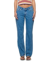Abrand Juniors' 99 Straight Rae Low-Rise Denim Jeans