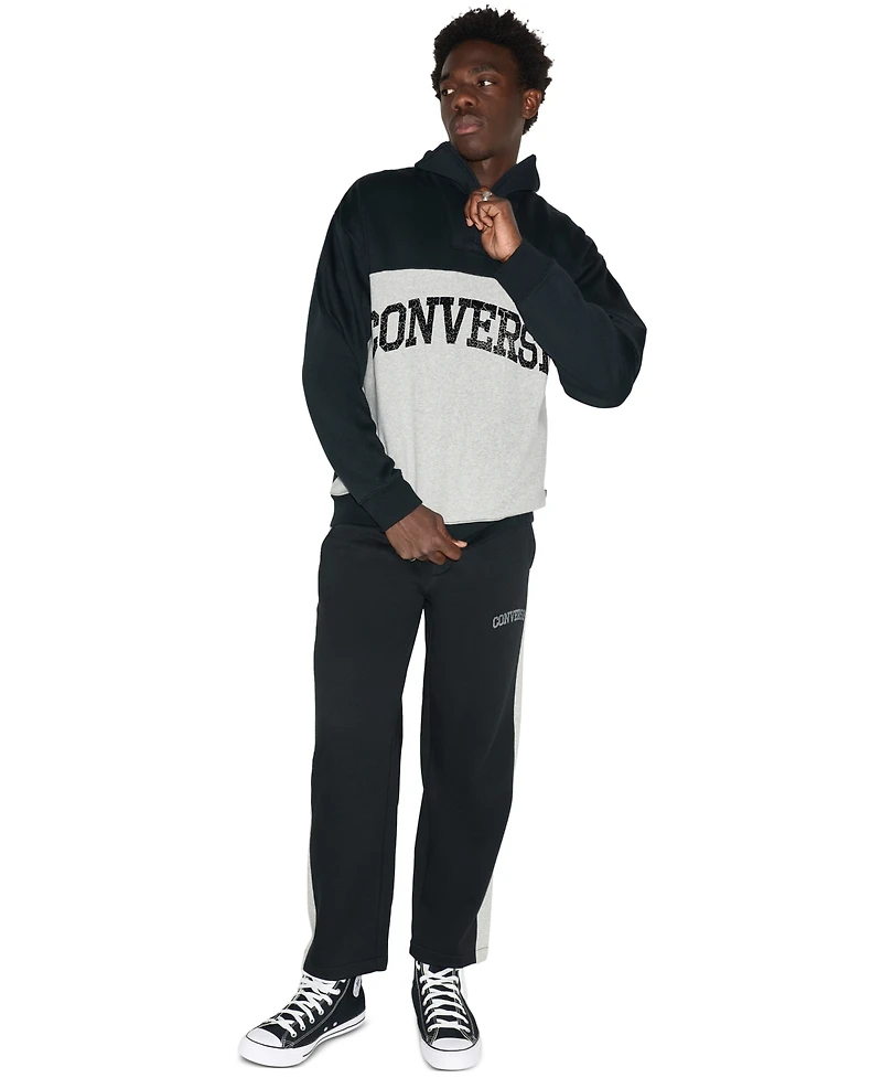 Converse Men's Chuck Color-Block Quarter-Zip Sweatshirt
