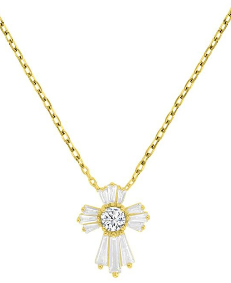 Macy's 14k Gold-Plated Mini Crystal Charm Necklace