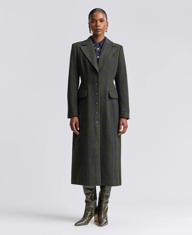 Avec Les Filles Women's Spread Collar Button-Front Coat