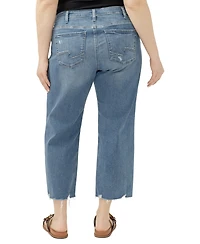 Silver Jeans Co. Plus Chelsea Boyfriend Mid-Rise Straight-Leg