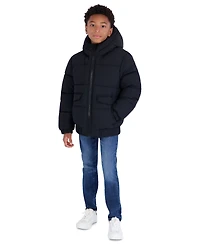 Michael Kors Boys' 8-20 Heavy Weight Ripstop Puffer Hooded Jacket