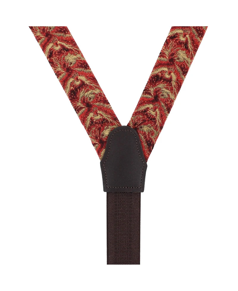 Trafalgar Men's Phoenix Soaring Silk Button End Suspenders