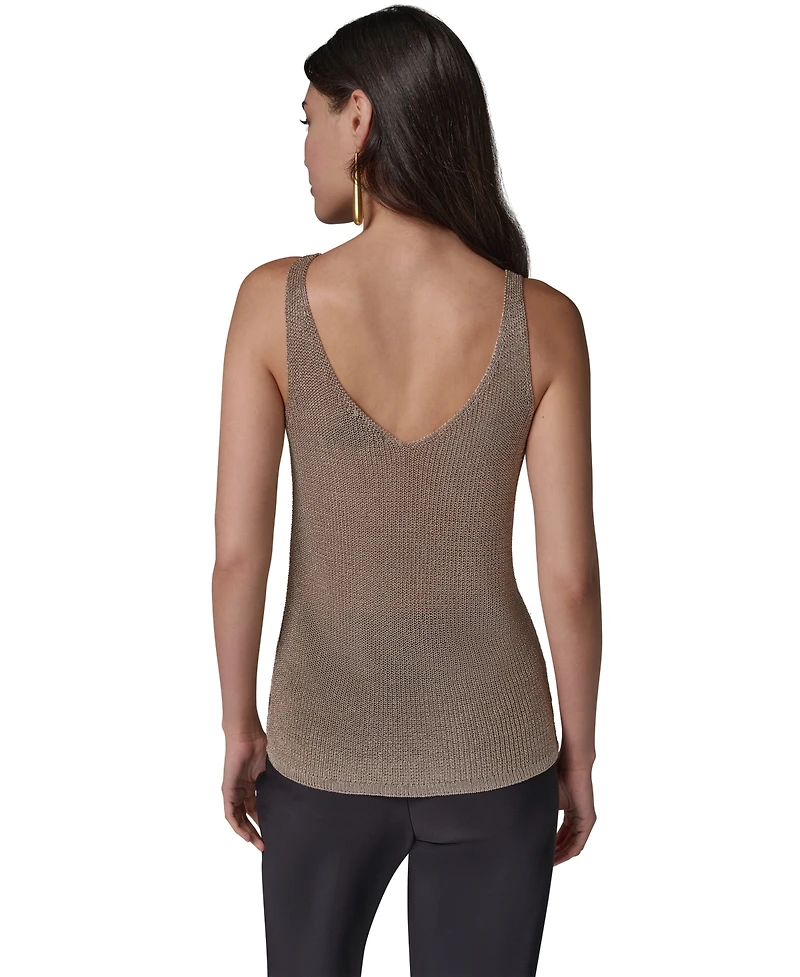 Donna Karan Women's Metallic-Knit Tank Top