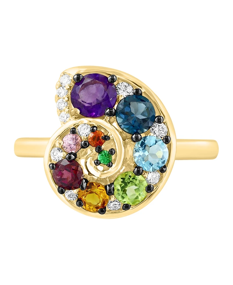Lali Jewels Multi-Gemstone Ring (1.16 ct. t.w.) in 14k Yellow Gold