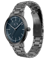 Armani Exchange Men's Quartz Three Hand Gunmetal Stainless Steel Watch 42mm