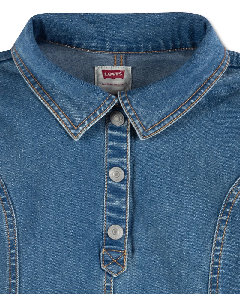 Levi's Girls' 7-16 Long-Sleeve Drop Waist Dress