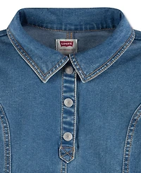 Levi's Girls' 7-16 Long-Sleeve Drop Waist Dress
