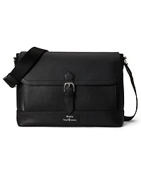 Polo Ralph Lauren Men's Pebbled Leather Messenger Bag