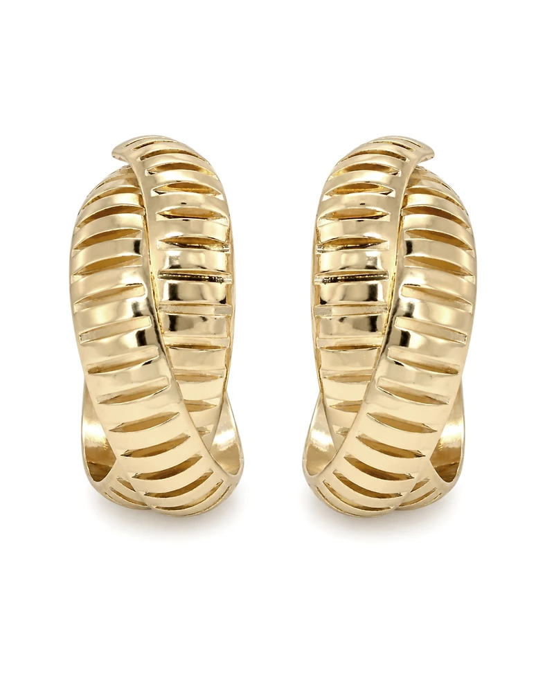 And Now This Textured X C Hoop Earrings
