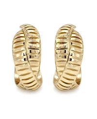 And Now This Textured X C Hoop Earrings