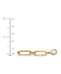 And Now This Gold or Silver Plated Circle Oblong Link Bracelet