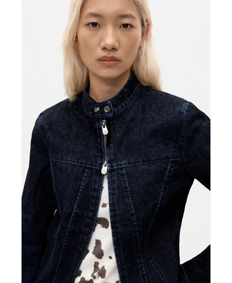 Desigual Women's Long-Sleeve Denim Zip-Up Jacket
