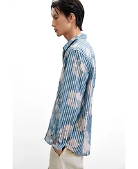 Desigual Men's Tie-dye striped shirt