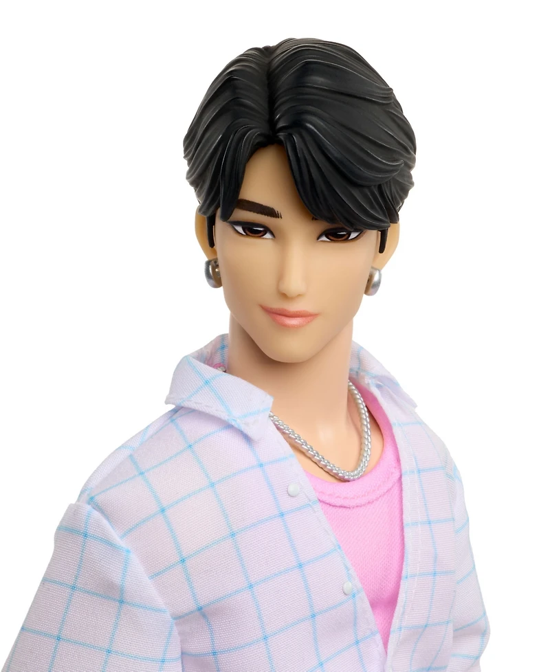 Kpop Demon Hunters Saja Boys Jinu Soda Pop 12" Fashion Doll with 11 Posable Joints, Ages 4+