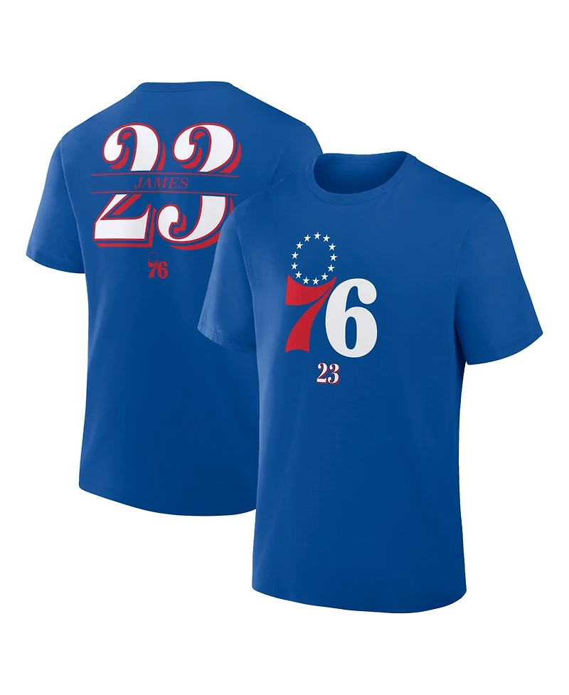 Fanatics Men's LeBron James Royal Philadelphia 76ers The Paint Name Number T-Shirt