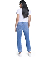 Nautica Women's Straight-Leg Cuffed-Ankle Jeans