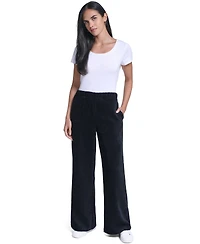 Nautica Women's High-Rise Wide-Leg Herringbone Pants