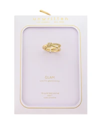 Unwritten Cubic Zirconia Gold-Plated Twist Ring