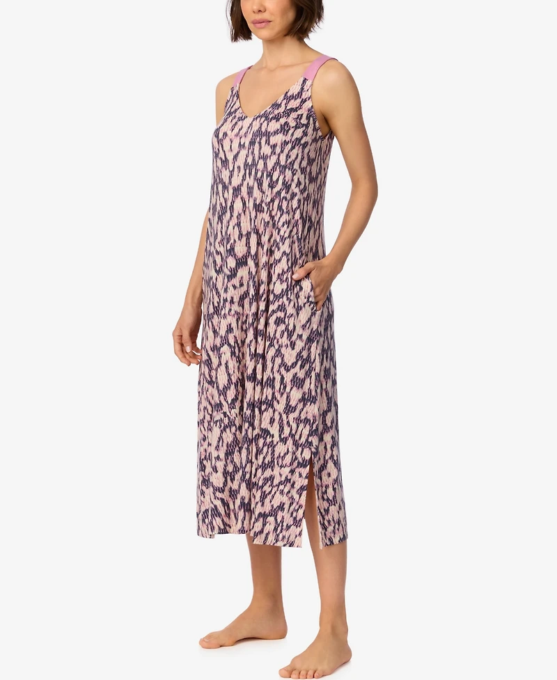 Dkny Women's V-Neck Sleeveless Animal-Print Chemise